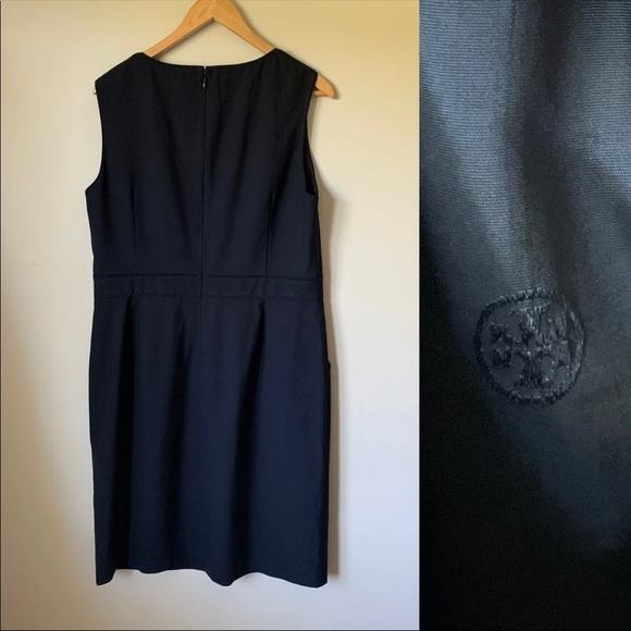 Tory Burch navy sheath with pockets dress size 16 - Picture 3 of 5